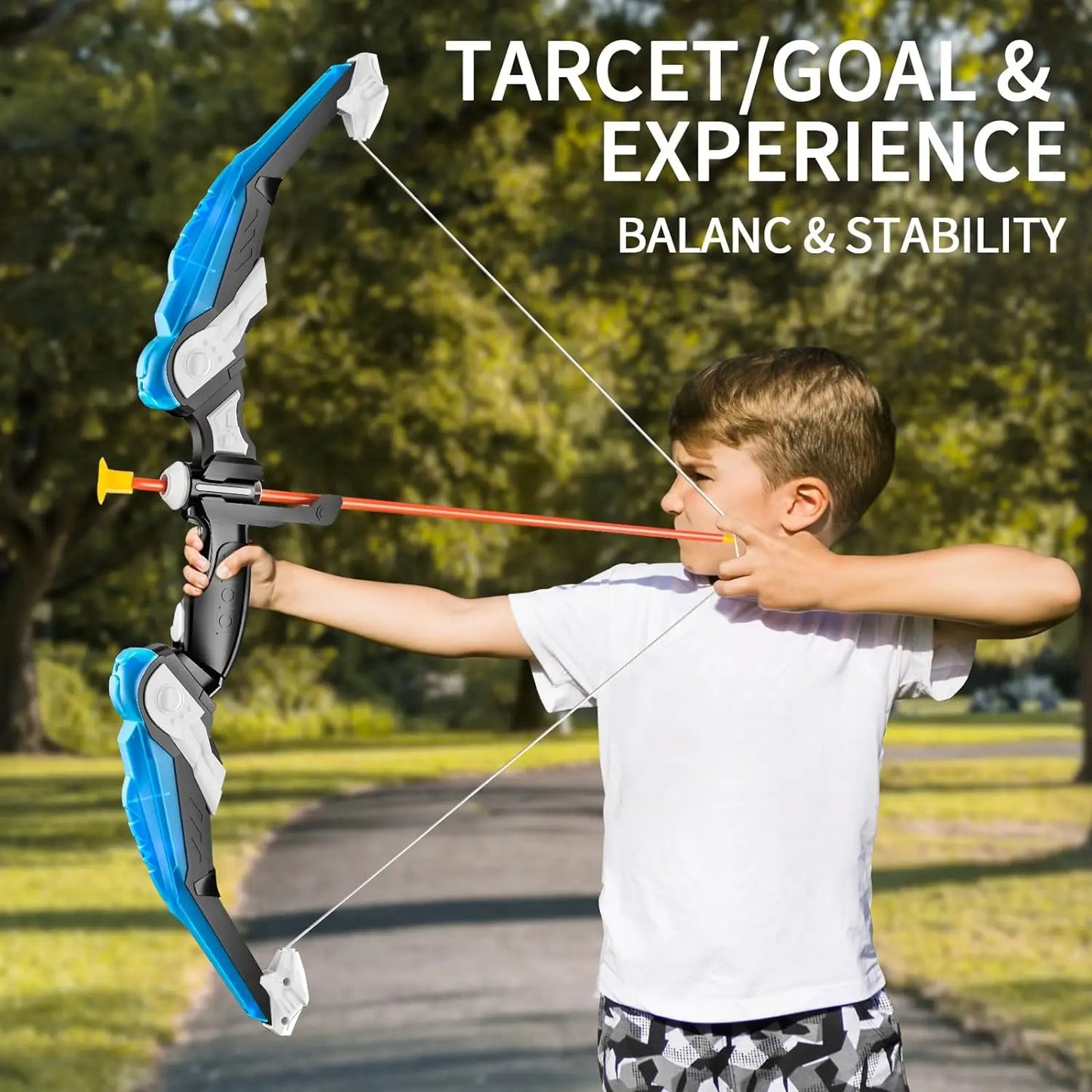 LED Light Up Archery Toys Set for Kids Ages 4-8 8-12