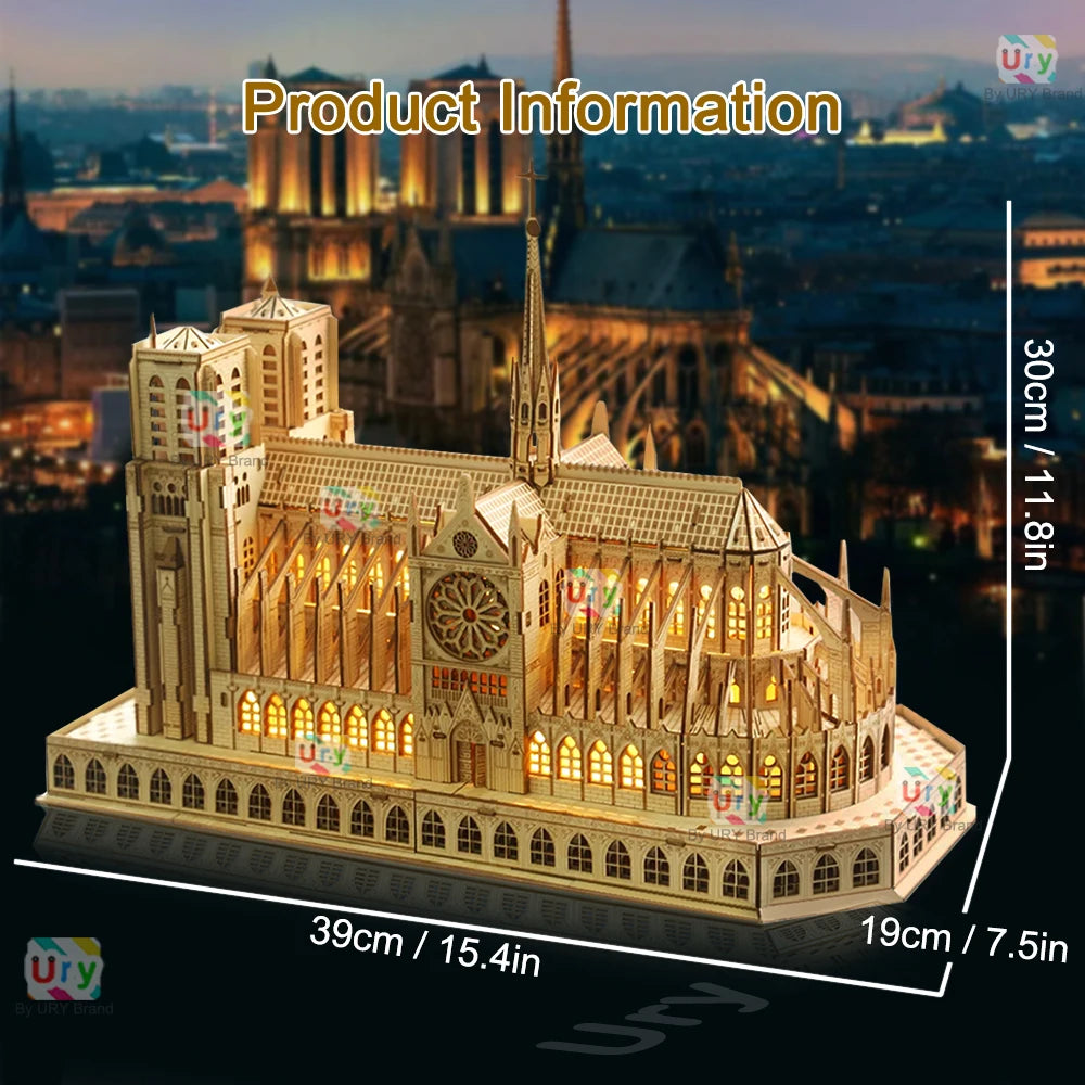 3D Wooden Puzzle Notre Dame Cathedral