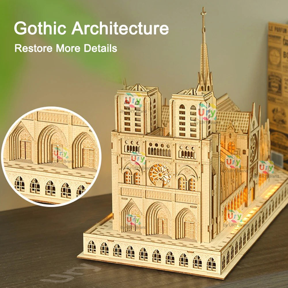 3D Wooden Puzzle Notre Dame Cathedral