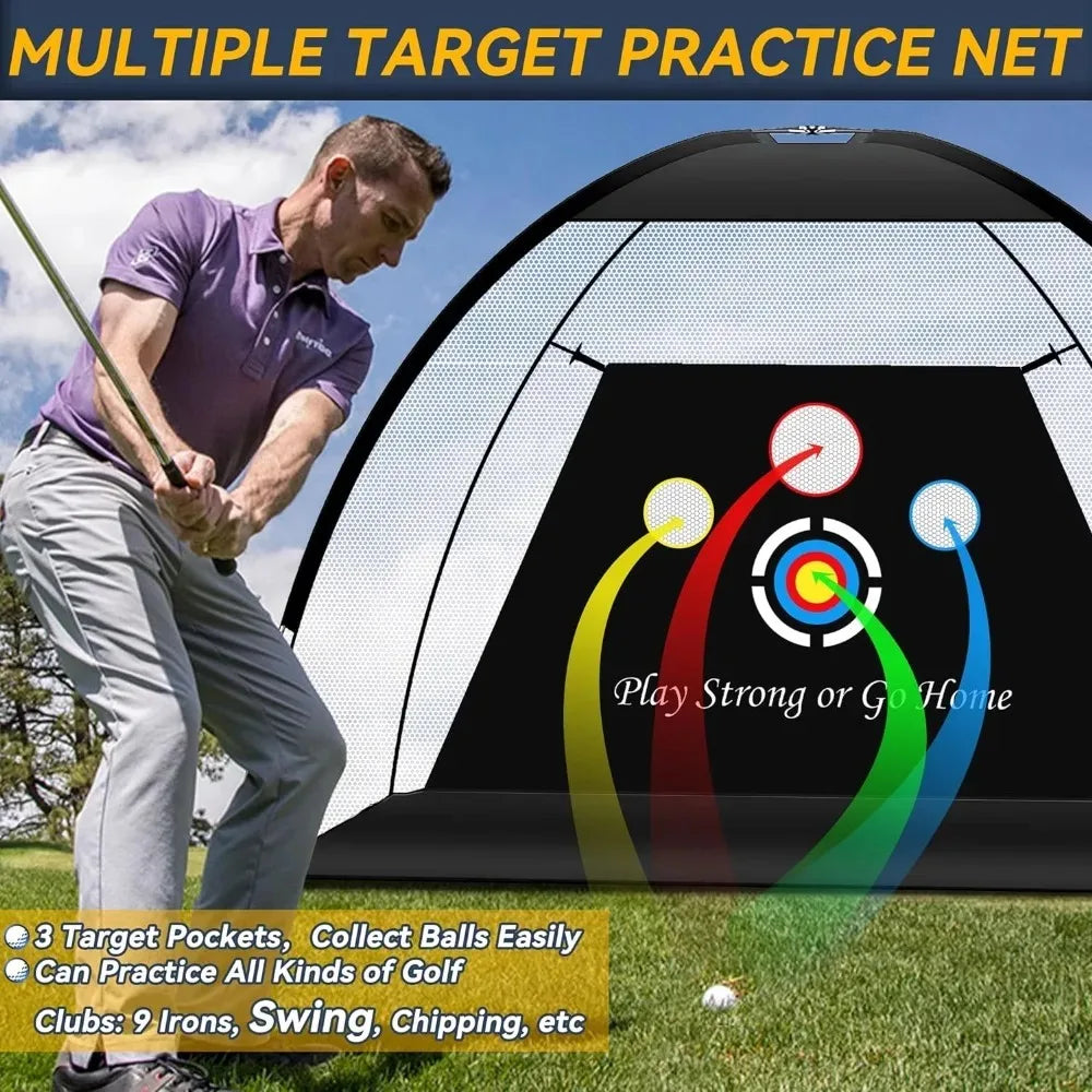 10x7ft Golf Practice Net with Golf Mat
