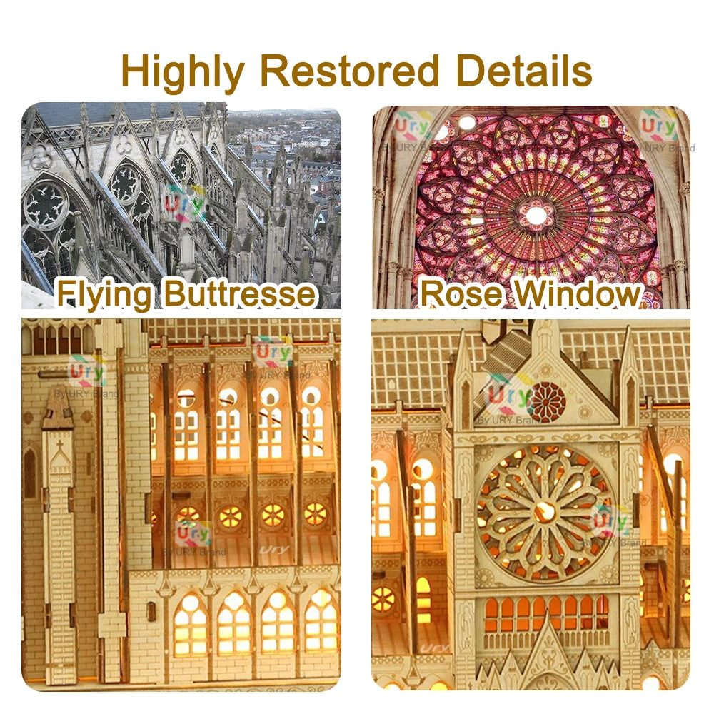 3D Wooden Puzzle Notre Dame Cathedral