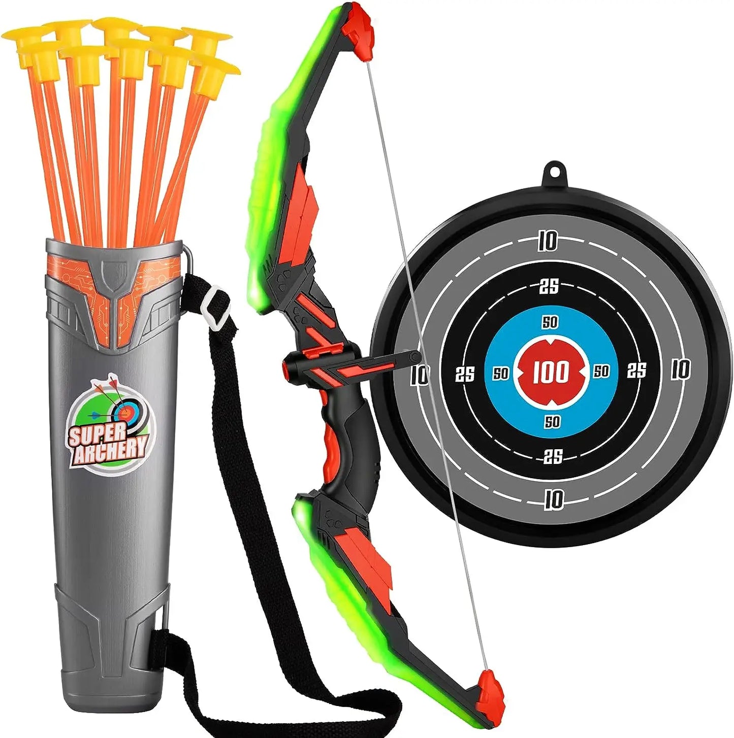 LED Light Up Archery Toys Set for Kids Ages 4-8 8-12