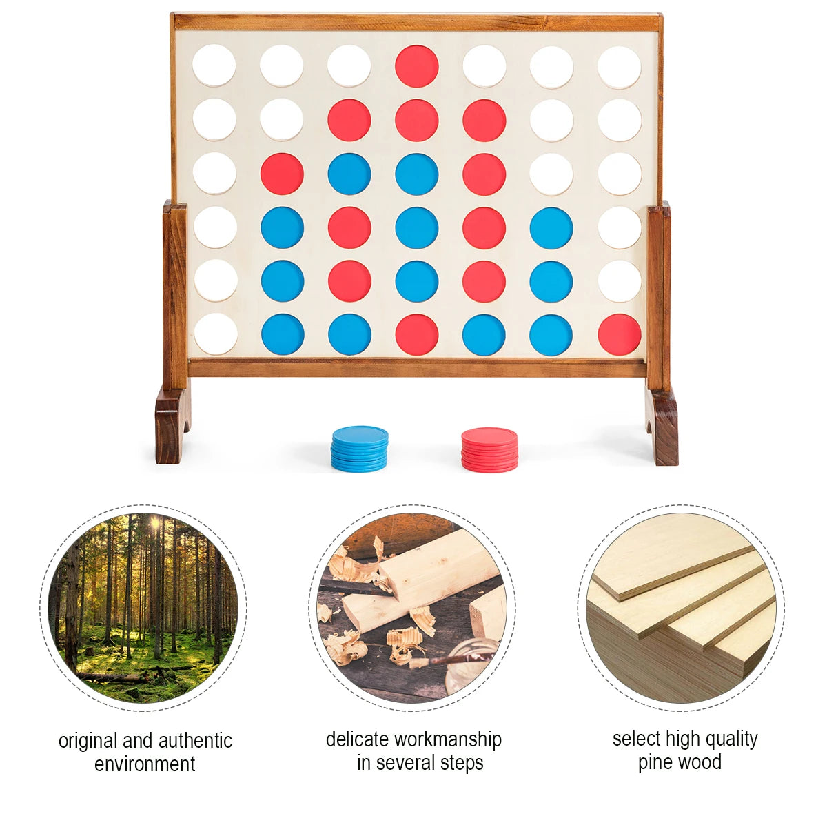 Wood Board Connect Game