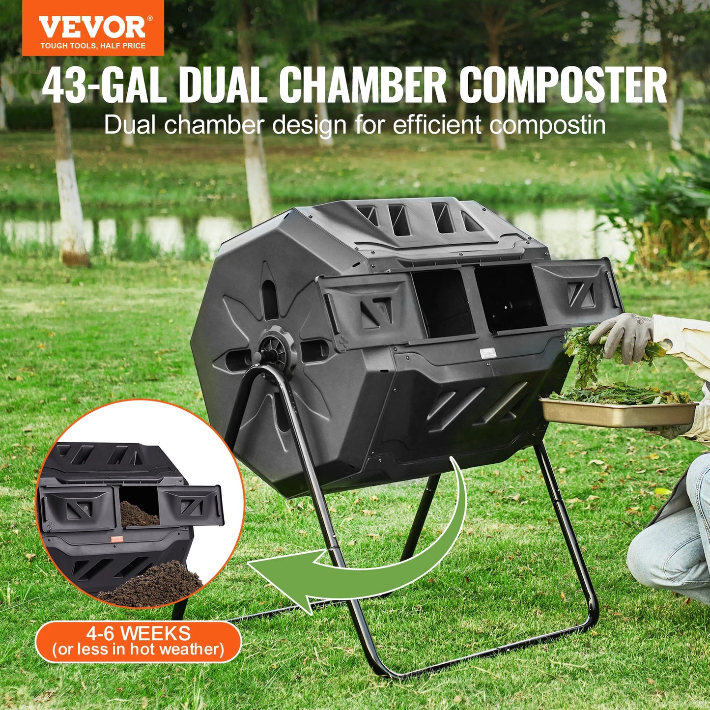 Composter Bin Tumbler for Garden