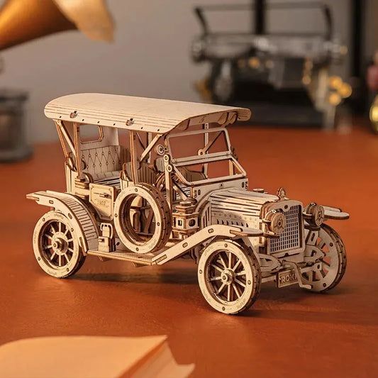 Wooden Retro Vintage Car