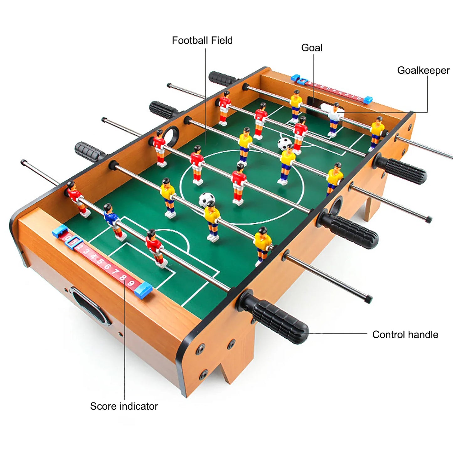 Foosball Table Mini Football Table Game 2 Footballs Classic Recreational Hand Soccer Game For Kids Family Night Parties Game