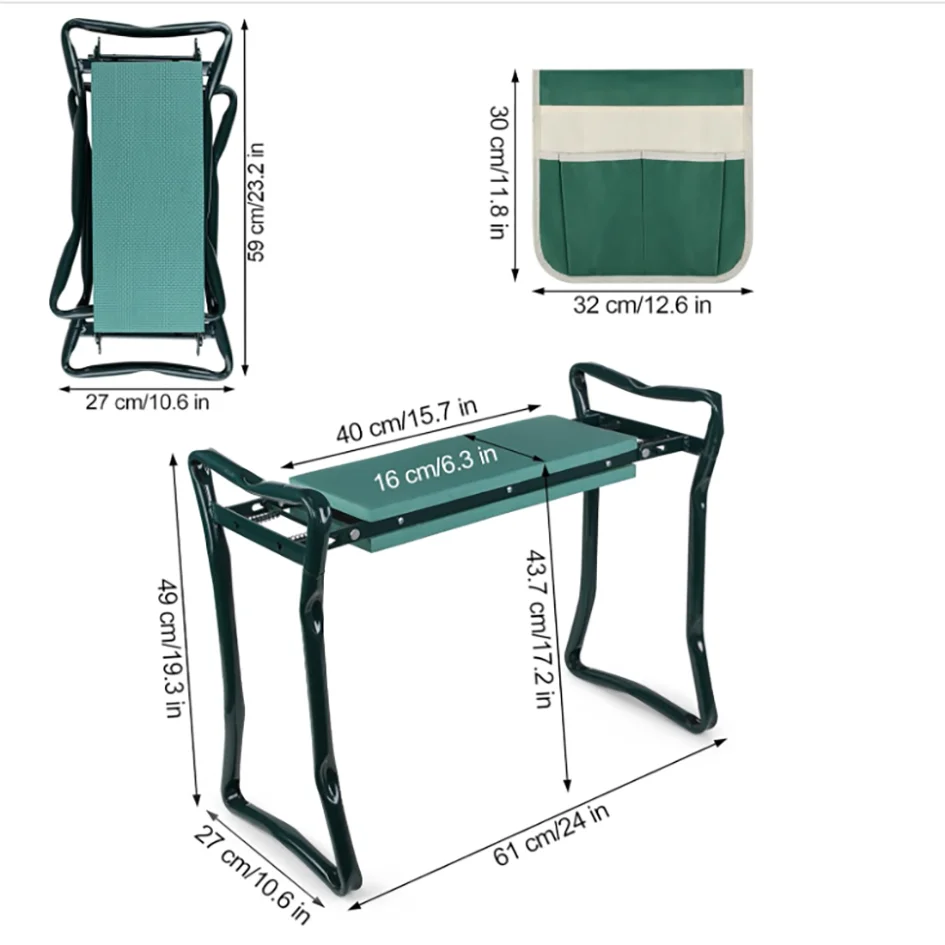 Upgraded Folding Garden Kneeler and Seat,